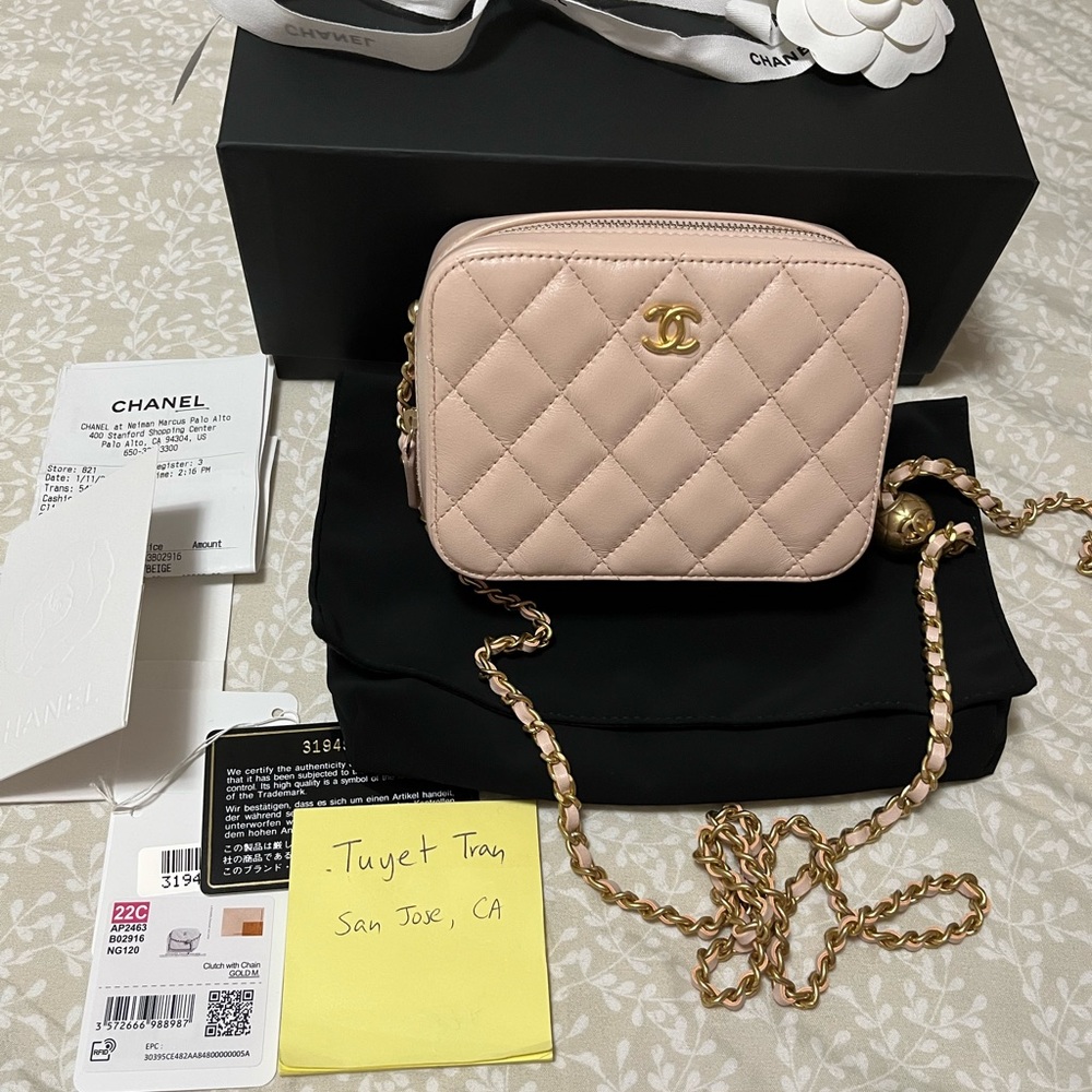 Chanel Vanity Camera case pearl crush